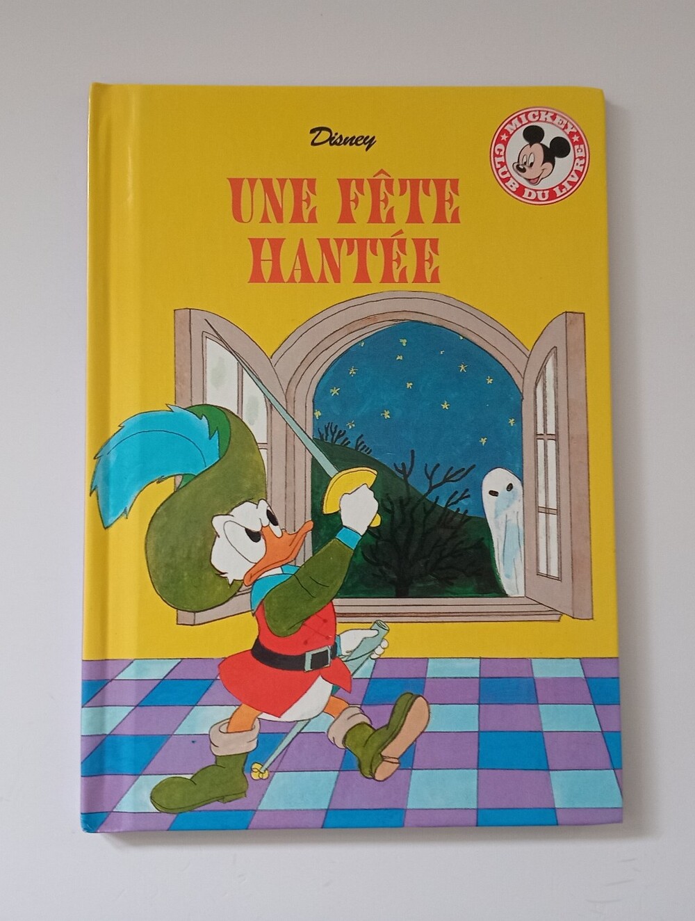Vintage Disney Une fête hantée French Hardcover Grolier 1993 Donald Duck